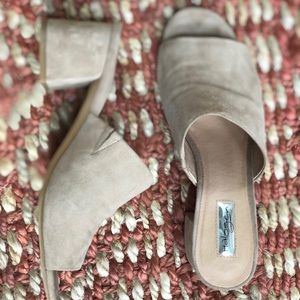 Halogen Block Heel Mules